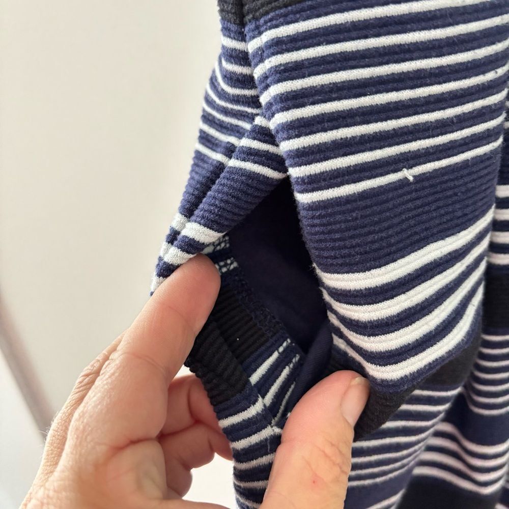 Madewell Navy Striped Sleeveless Fit & Flare Dress XS - Picture 6 of 10